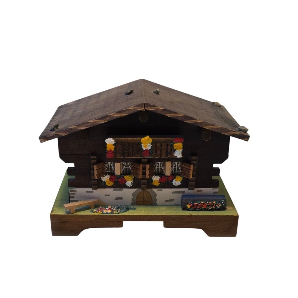 Vintage Jobin of Switzerland 108-091 Jewelry Music Box Holidays in Switzerland